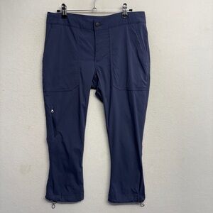 Columbia Pants 4 Navy Blue Climber Canyon II Hiking Walking 1920701 Crop Capri